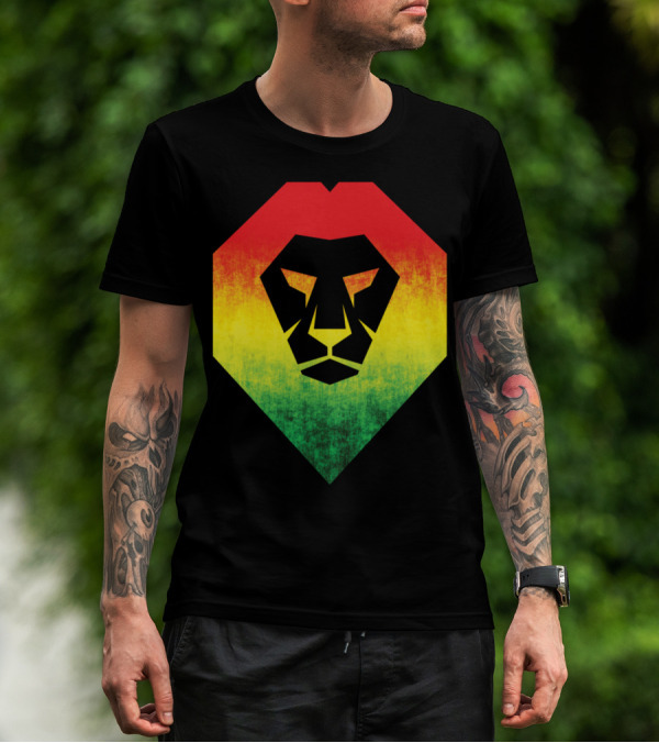 Rasta Flag Jamaican Reggae Lion Bold And Proud T-Shirt