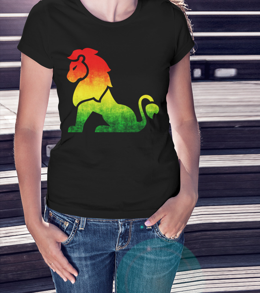 Rasta Flag Reggae Lion Jamaica T-Shirt