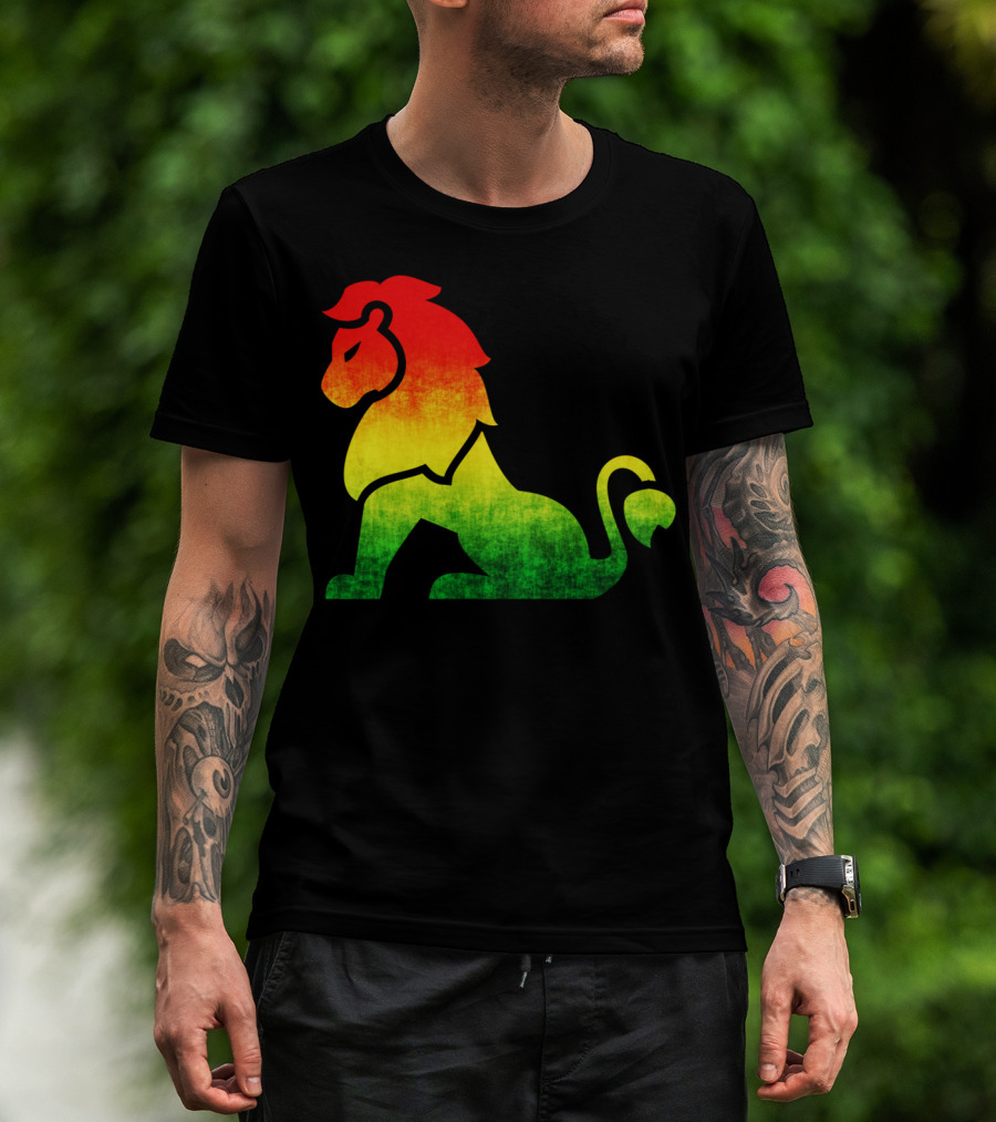 Rasta Flag Reggae Lion Jamaica T-Shirt