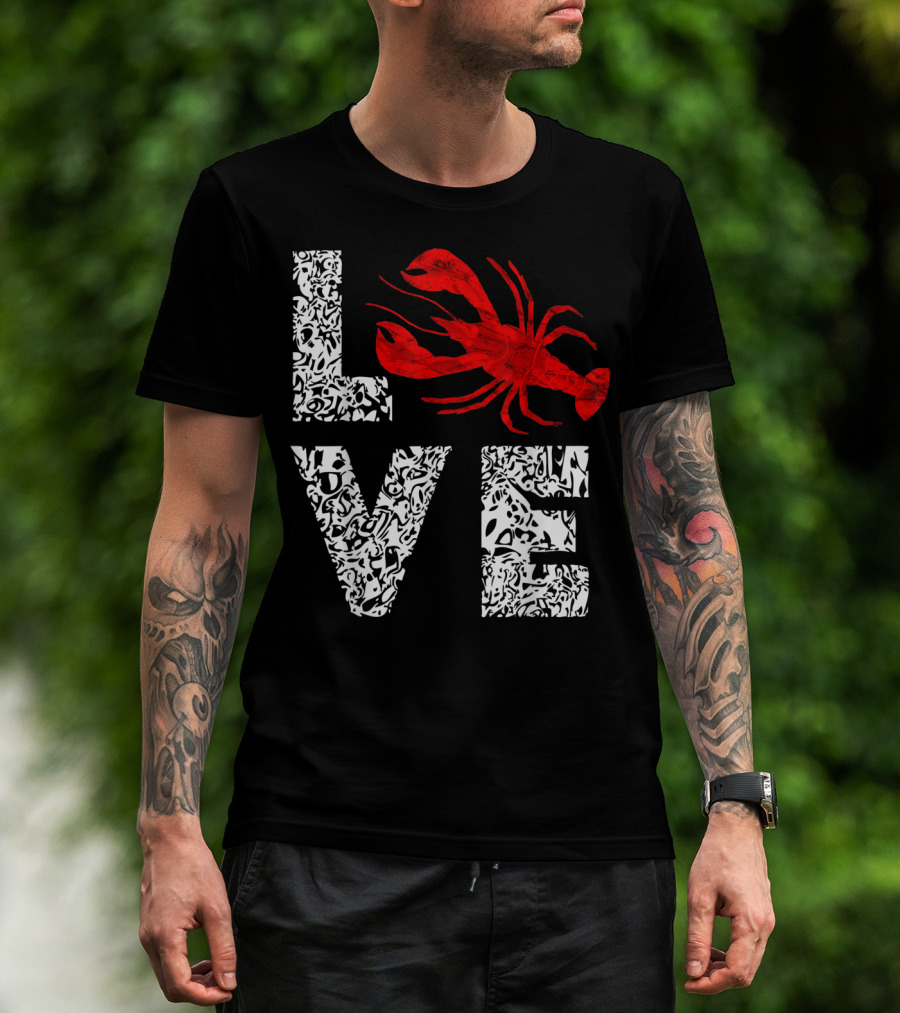 Love Crawfish Cajun River Crayfish Crab Boils Ditch T-Shirt