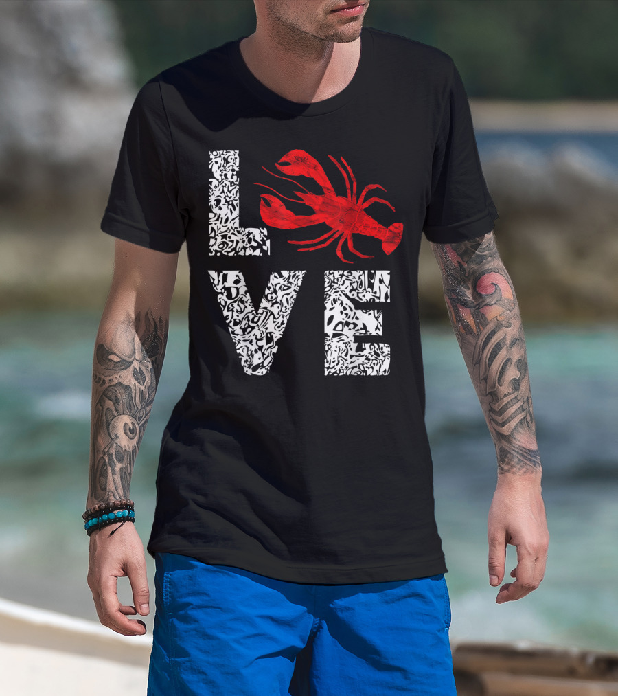 Love Crawfish Cajun River Crayfish Crab Boils Ditch T-Shirt