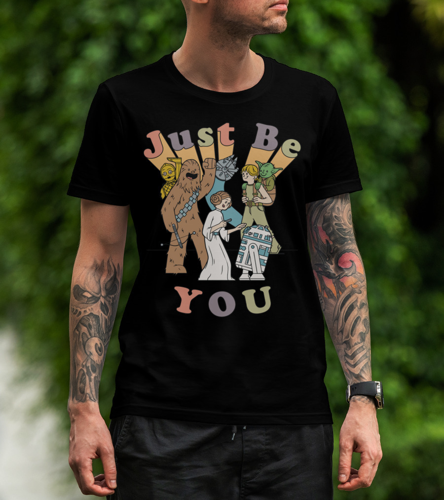 Just Be You Star Wars Group Cartoon Characters T-Shirt