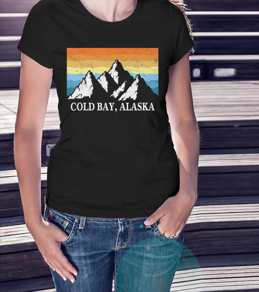 Cold Bay Alaska Retro Mountain Hiking Adventure T-Shirt