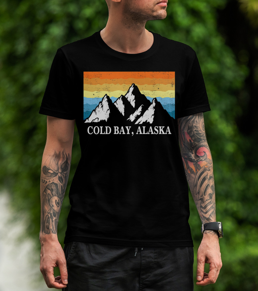 Cold Bay Alaska Retro Mountain Hiking Adventure T-Shirt