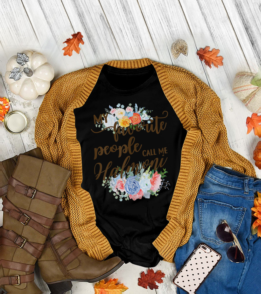 My Favorite People Call Me Halmoni Floral T-Shirt