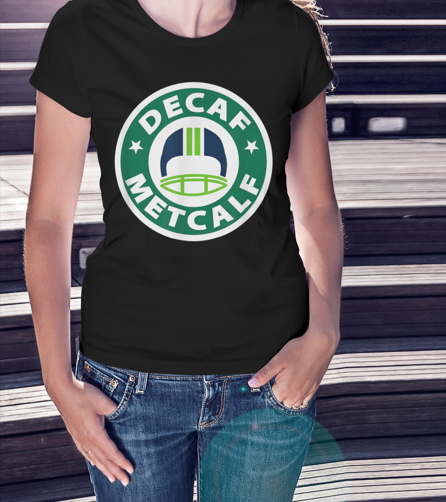 Decaf Metcalf Seahawks Helmet T-Shirt