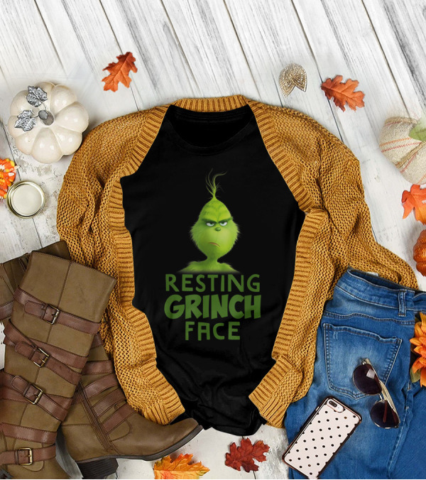 Resting Grinch Face Funny Grinch Merchandise T-Shirt