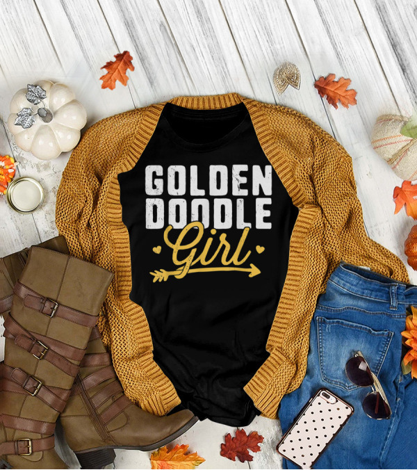 GOLDENDOODLE GIRL HEARTS AND ARROW T-Shirt