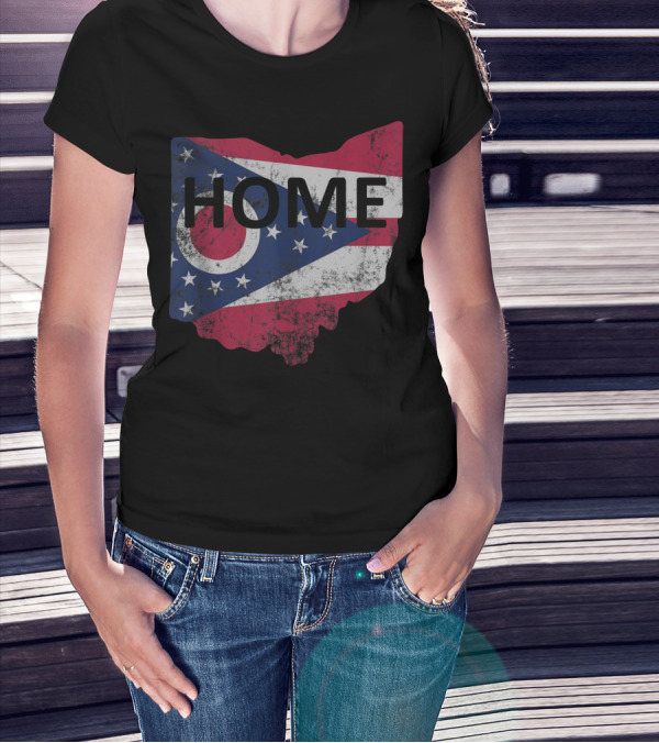 HOME Ohio State Flag Shape T-Shirt