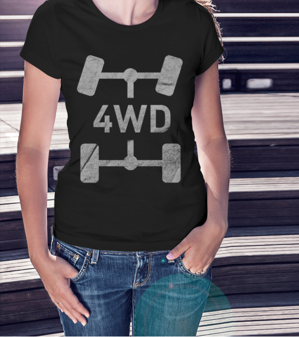 4Wd Offroad Overland 4X4 Drivetrain Diagram T-Shirt