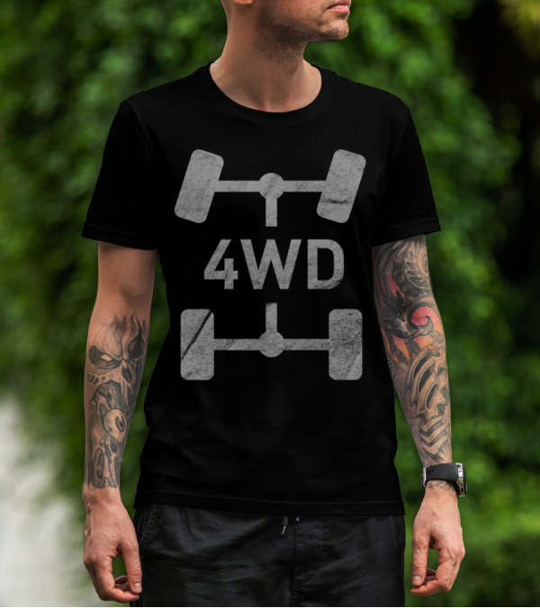 4Wd Offroad Overland 4X4 Drivetrain Diagram T-Shirt