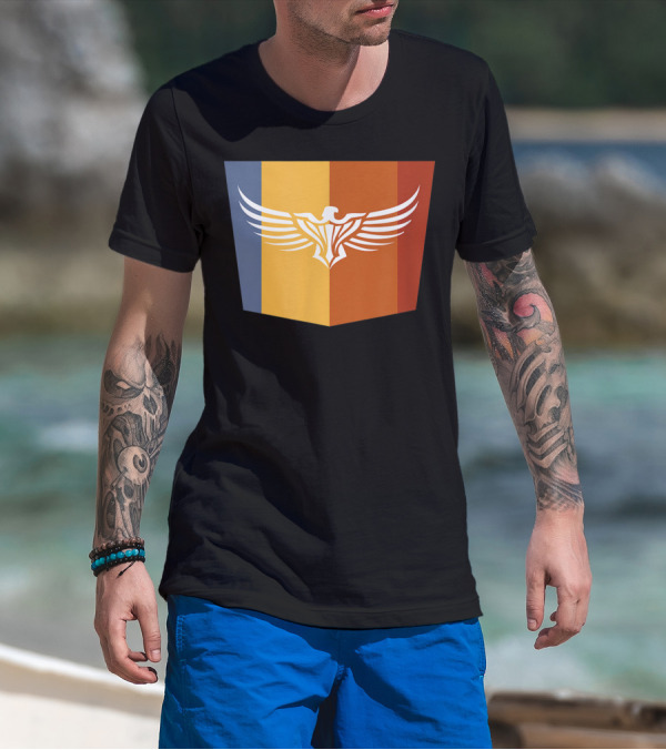 Falcon Great Eagle Winged Emblem With Tricolor Shield T-Shirt