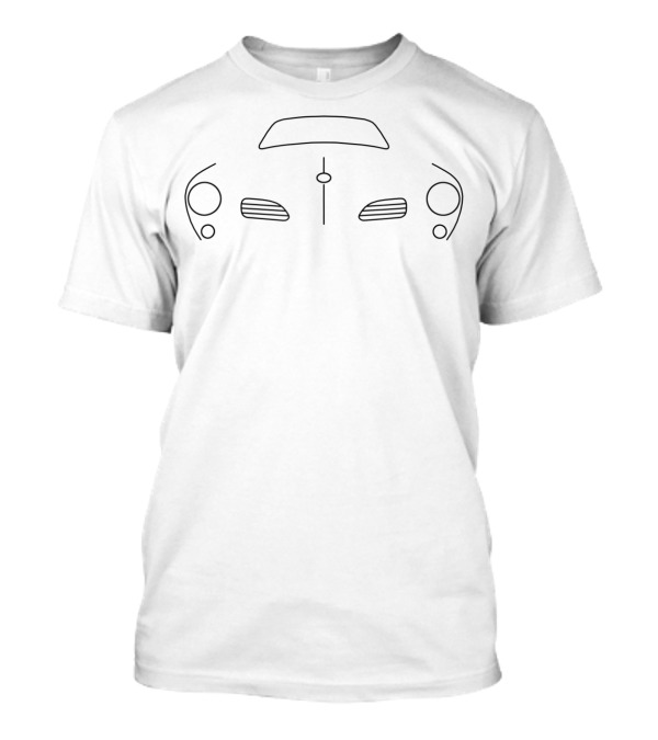 Karmann Ghia Classic Car Black Outline Minimalist T-Shirt
