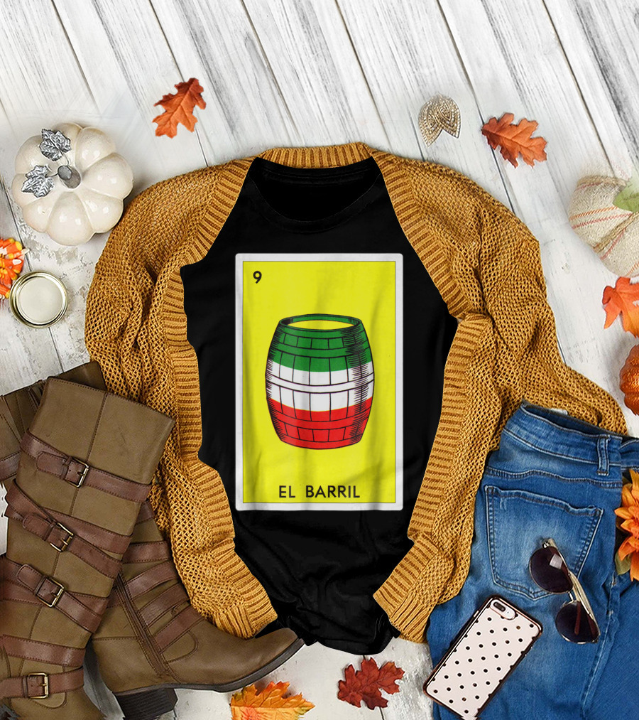 Loteria El Barril Card 9 Mexican Colors Classic Version T-Shirt