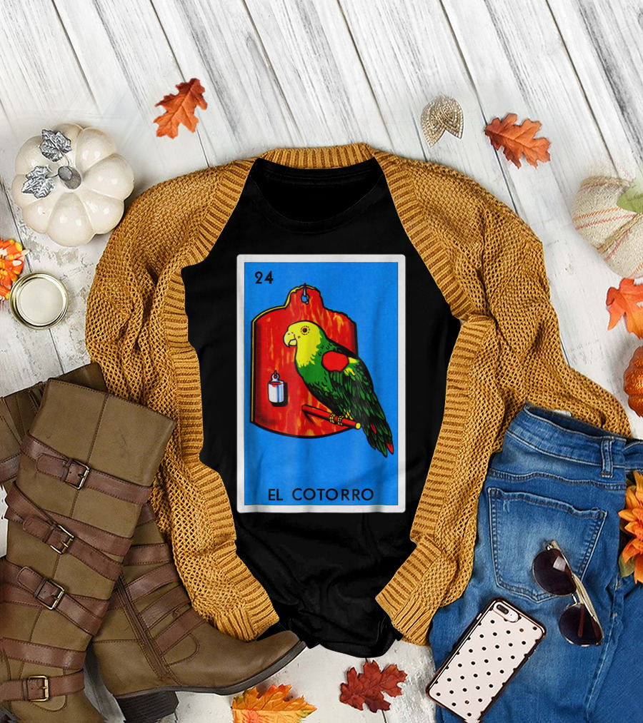 Loteria El Cotorro 24 Classic Version Parrot Card Game T-Shirt