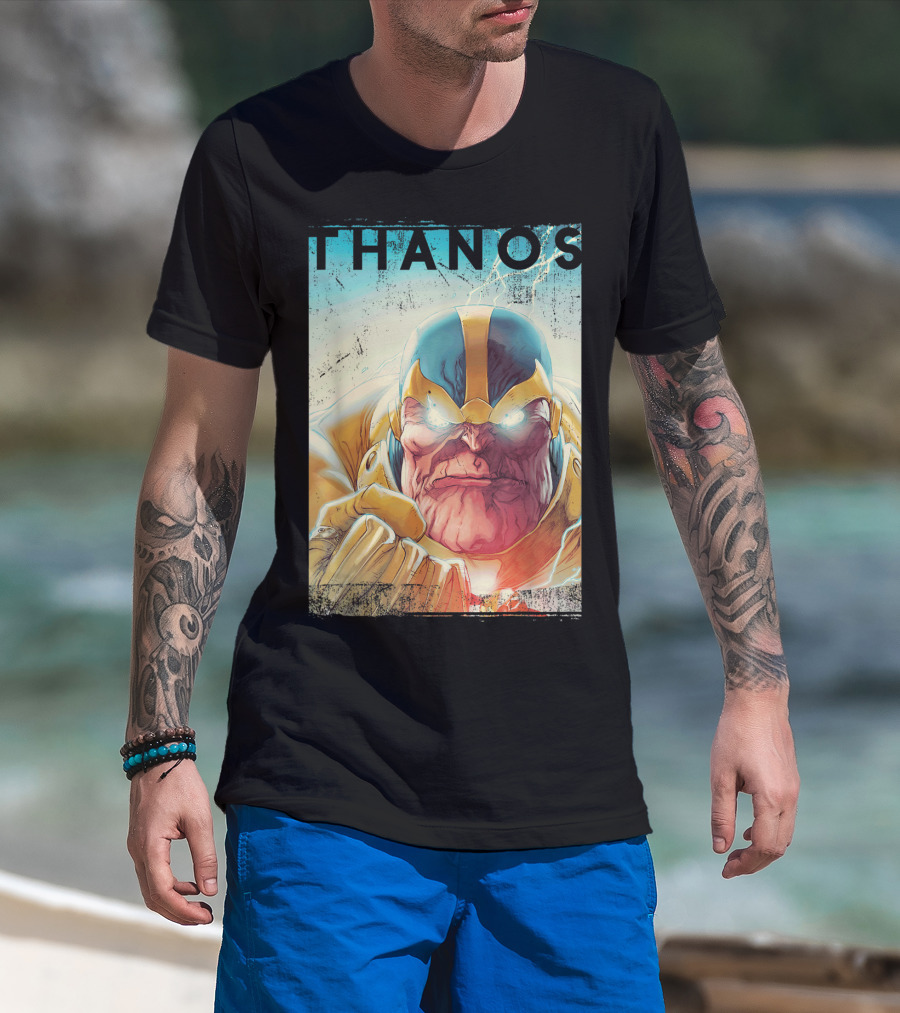 Marvel Thanos Vintage Iconic Character Close-Up T-Shirt