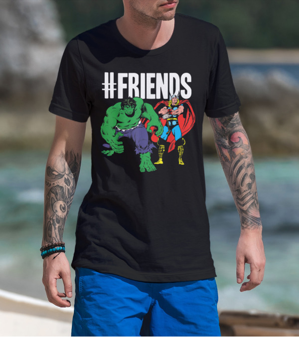 Marvel Thor Hulk #Friends T-Shirt
