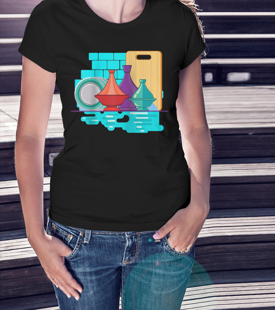 Moroccan Classic Tagine Vibrant Tajine Display Morocco T-Shirt
