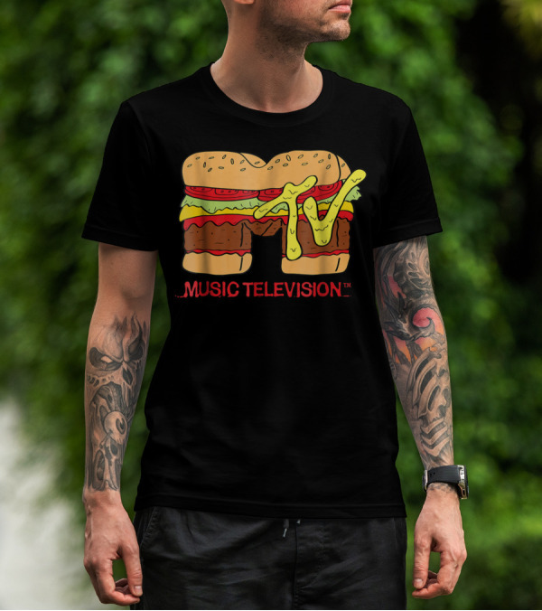 MTV Classic Hamburger Music Television T-Shirt
