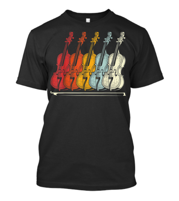 Classic Cello Rainbow Musical Instrument T-Shirt