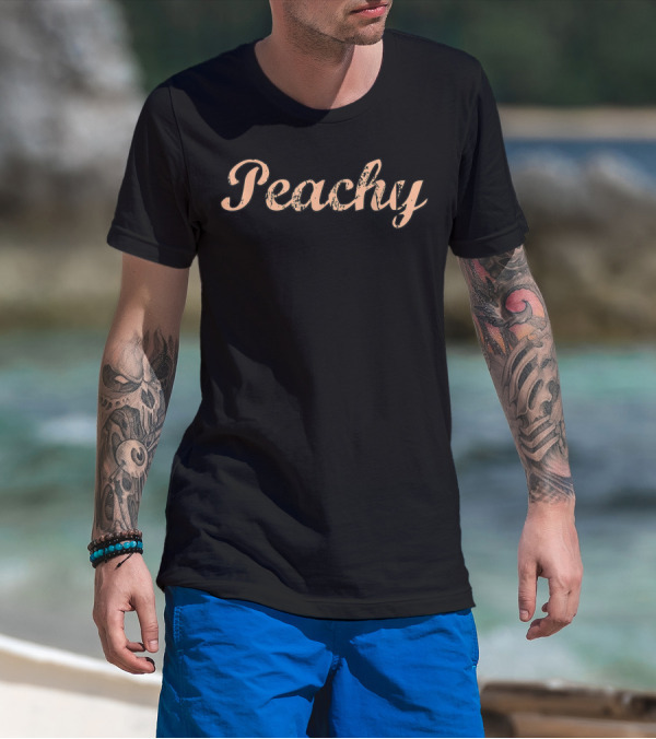 Peachy Vintage Weathered 70's Retro Look T-Shirt