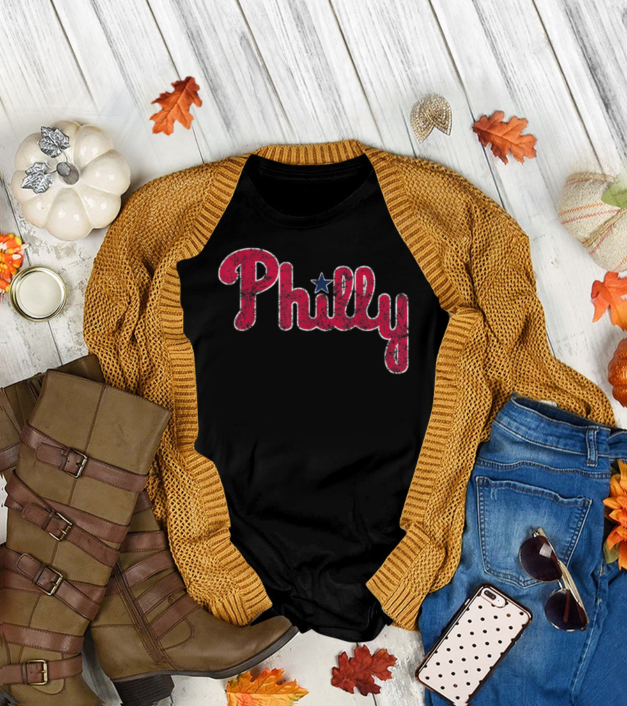 Philadelphia Baseball Philly Vintage Style with Star T-Shirt