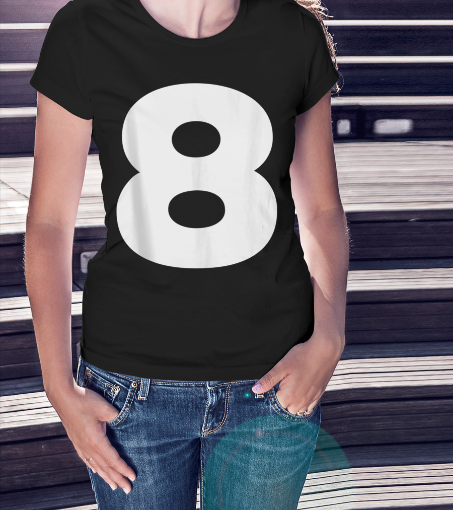 Number 8 Jersey Style Sport Team Fan Group T-Shirt