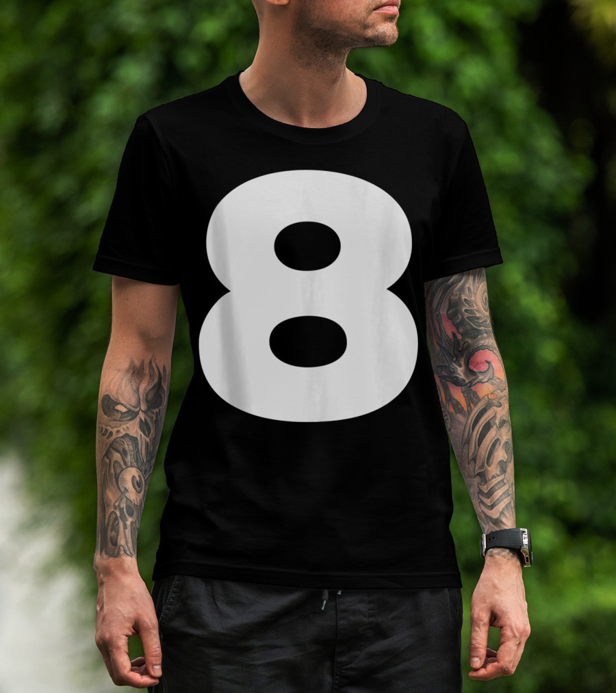 Number 8 Jersey Style Sport Team Fan Group T-Shirt
