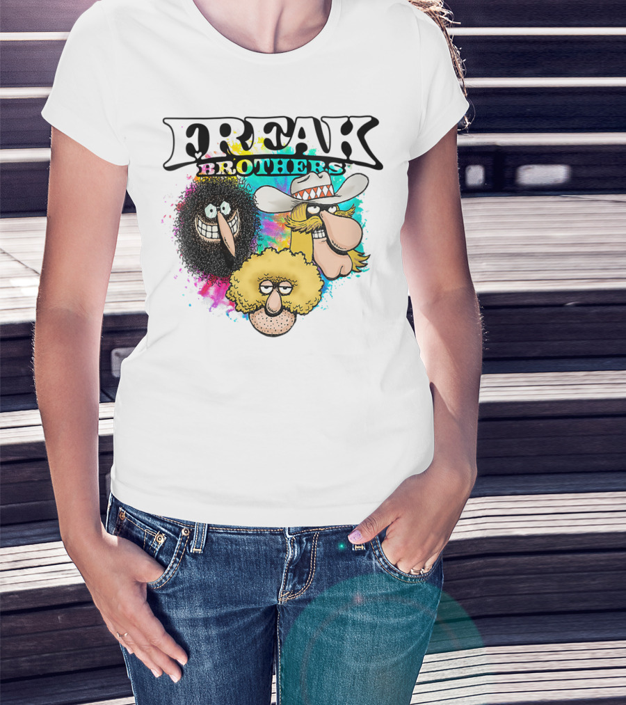 Freak Brothers Colorful Trio Faces T-Shirt