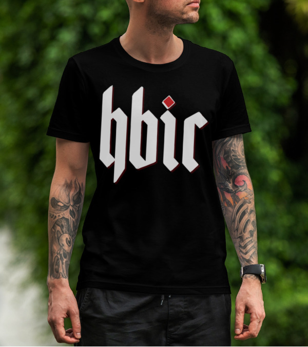 Hbic Gothic Style Text With Red Diamond Accent T-Shirt