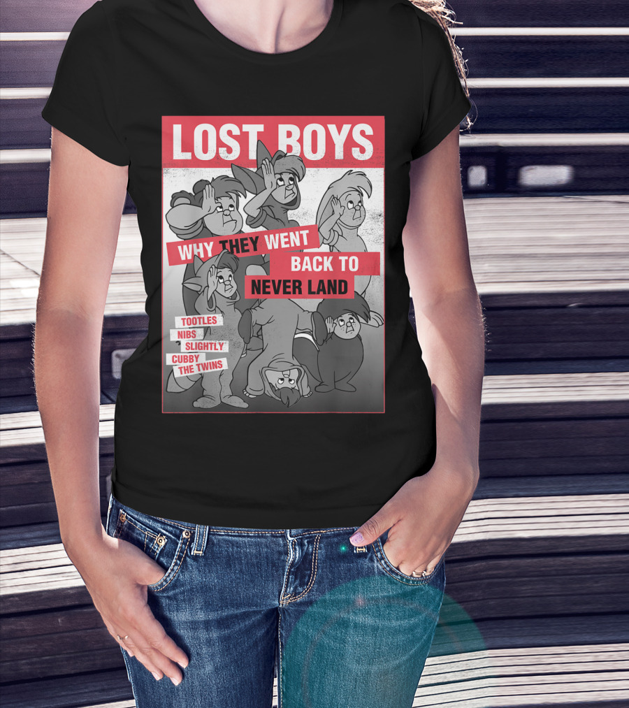 Lost Boys Why They Went Back To Never Land Tootles Nibs Slightly Cubby The Twins T-Shirt