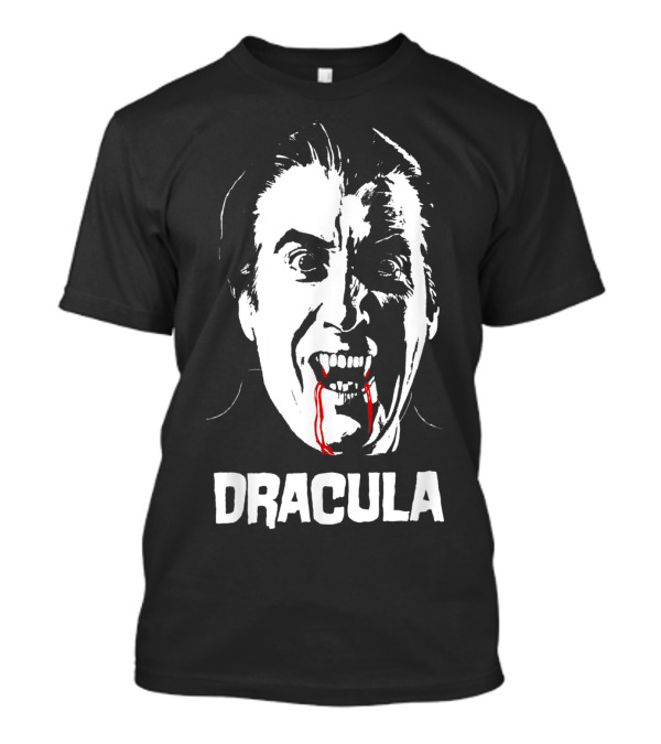 Dracula Vampire Classic Horror FlickWhite Movie Poster Iconic Blood Sucking Count Image T-Shirt