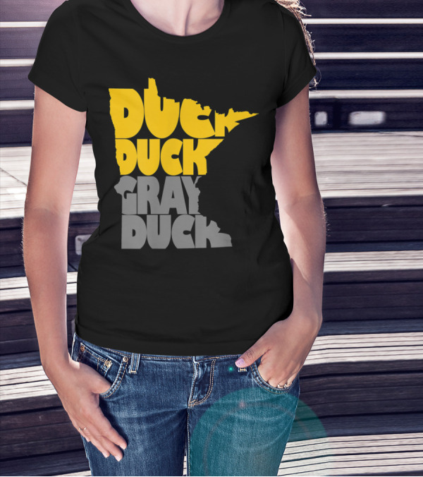 Duck Duck Gray Duck Minnesota Map T-Shirt