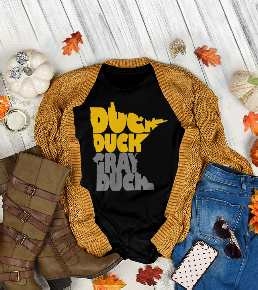 Duck Duck Gray Duck Minnesota Map T-Shirt