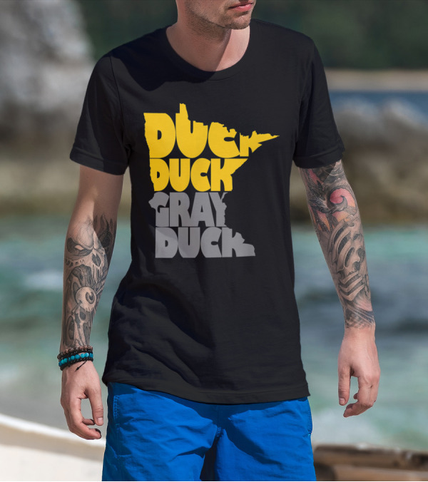 Duck Duck Gray Duck Minnesota Map T-Shirt
