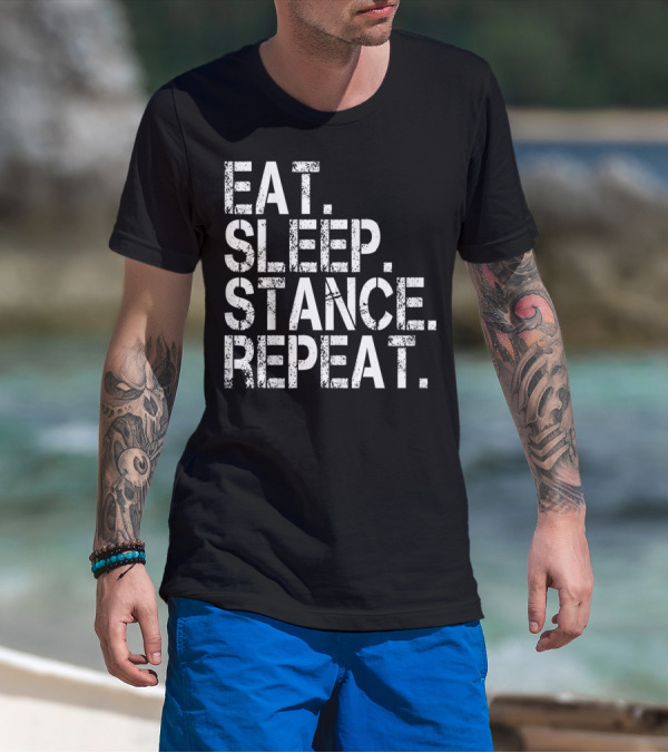 Eat Sleep Stance Repeat JDM Euro Classic Show Stance Life T-Shirt