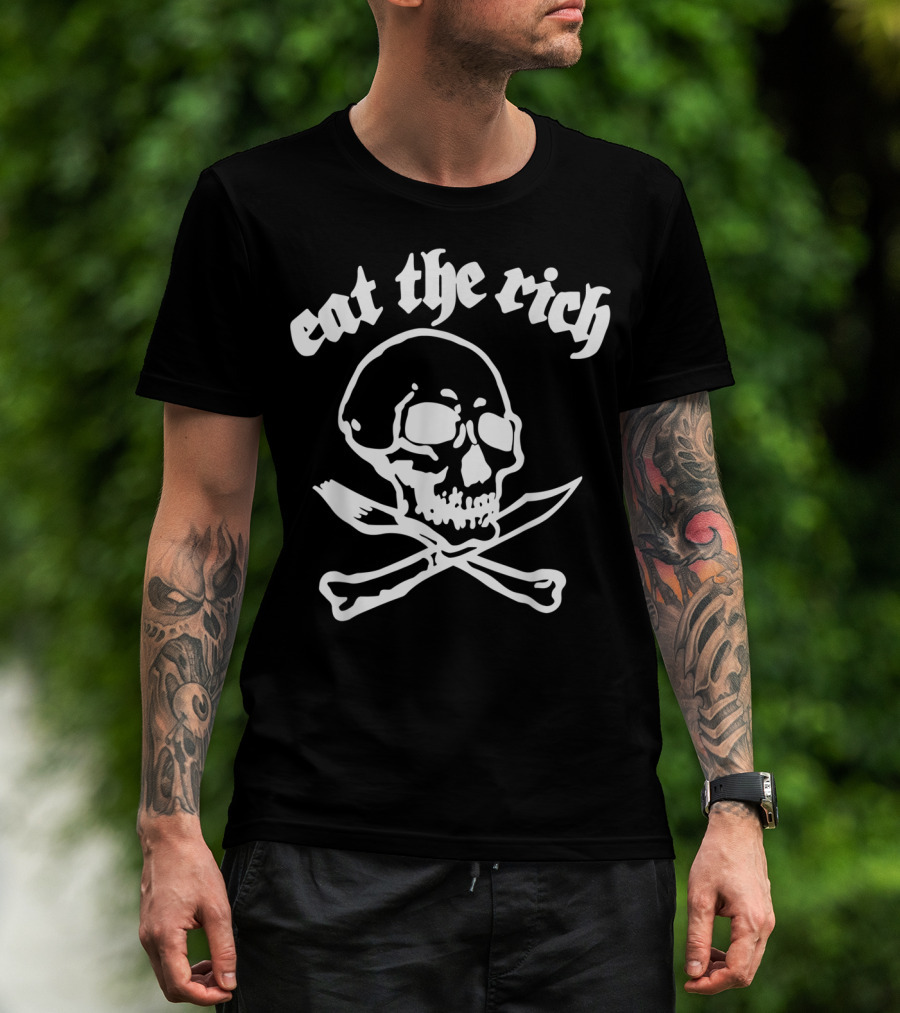 Eat The Rich Skull Crossbones Classic Rock T-Shirt
