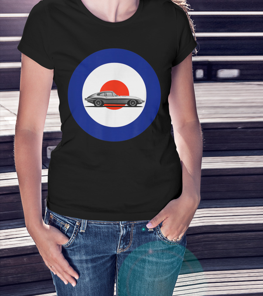 Etype Jaguar On RAF Roundel Classic Car T-Shirt