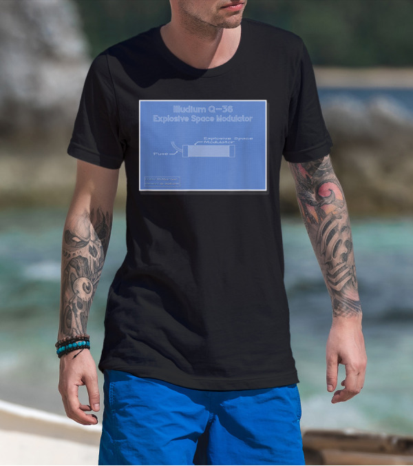 Illudium Q-36 Explosive Space Modulator Blueprint Marvin Plan T-Shirt