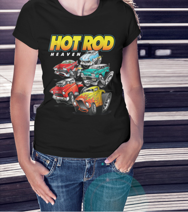 Hot Rod Heaven Classic And Antique Cars Vintage Style Collection T-Shirt