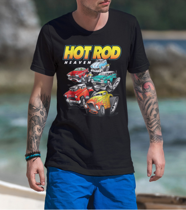 Hot Rod Heaven Classic And Antique Cars Vintage Style Collection T-Shirt