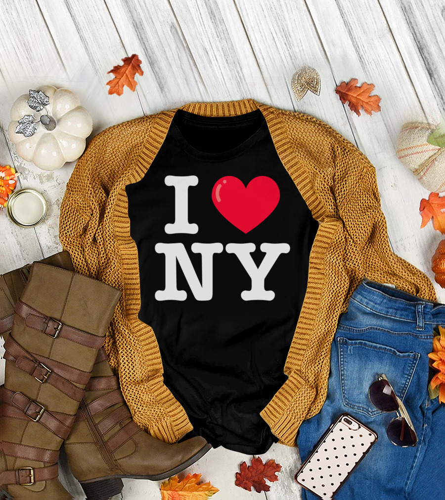 I Heart NY Classic Typewriter Font T-Shirt