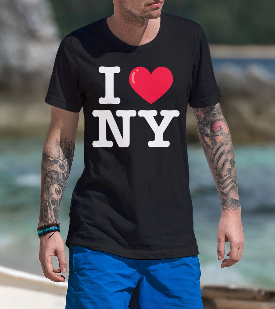 I Heart NY Classic Typewriter Font T-Shirt