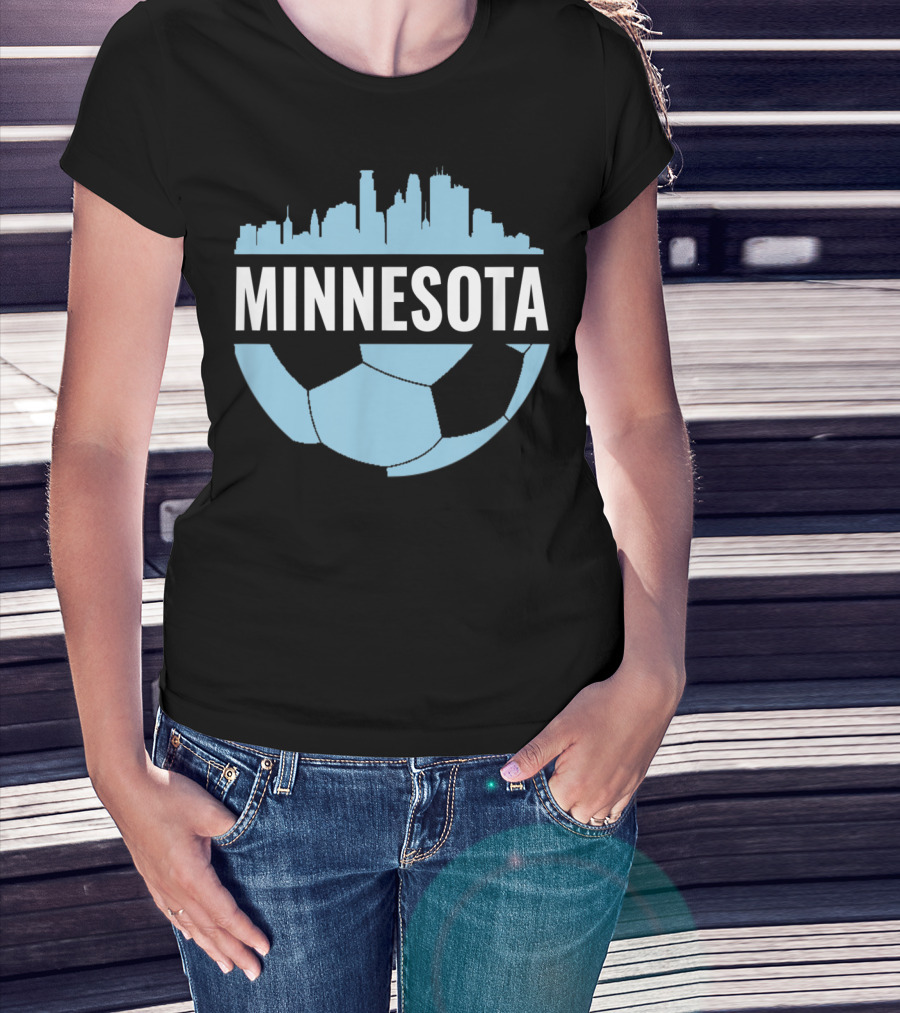 Minnesota Soccer Pride Futbol Skyline T-Shirt