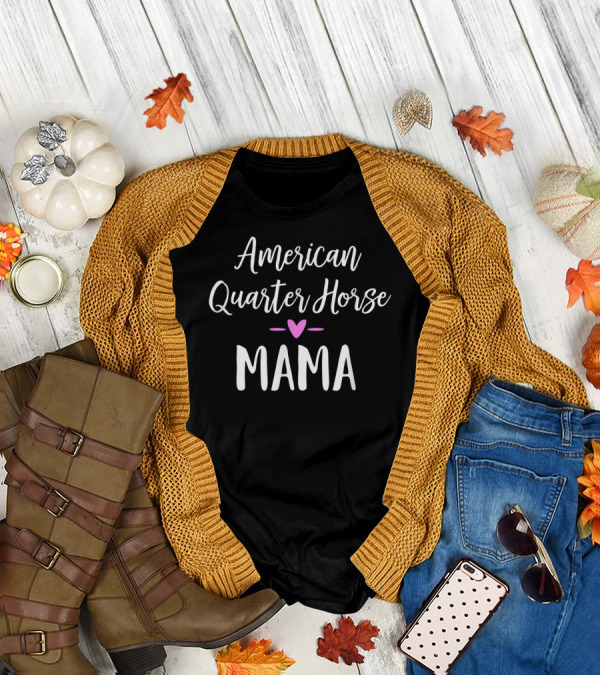 American Quarter Horse Mama Heart T-Shirt