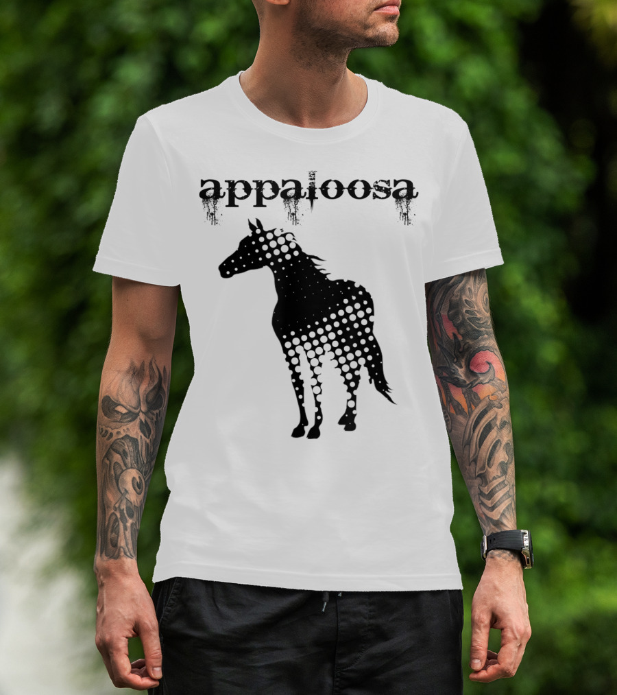 Appaloosa Horse Silhouette With Polka Dot T-Shirt