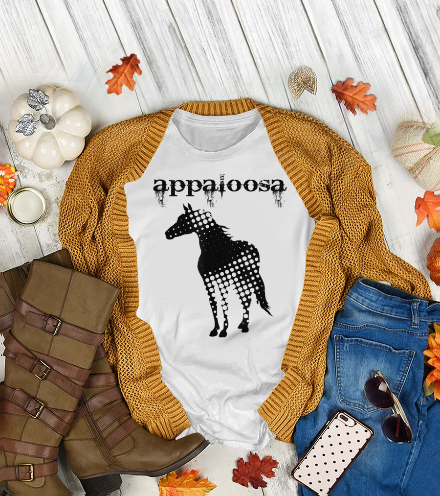 Appaloosa Horse Silhouette With Polka Dot T-Shirt