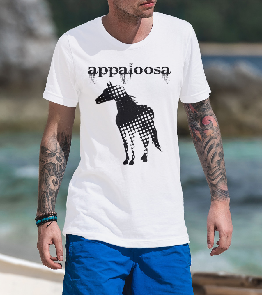 Appaloosa Horse Silhouette With Polka Dot T-Shirt