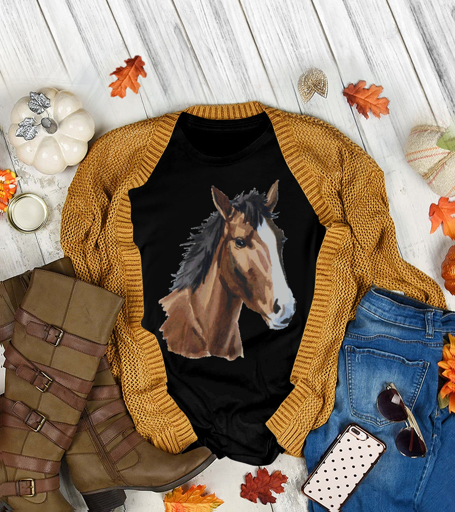 Awesome Seal Brown American Wild Horse T-Shirt