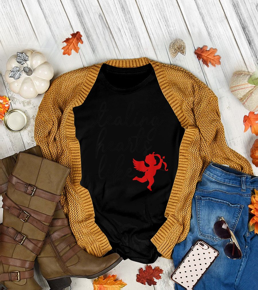 Stealing Hearts Like Cupid Valentine's T-Shirt